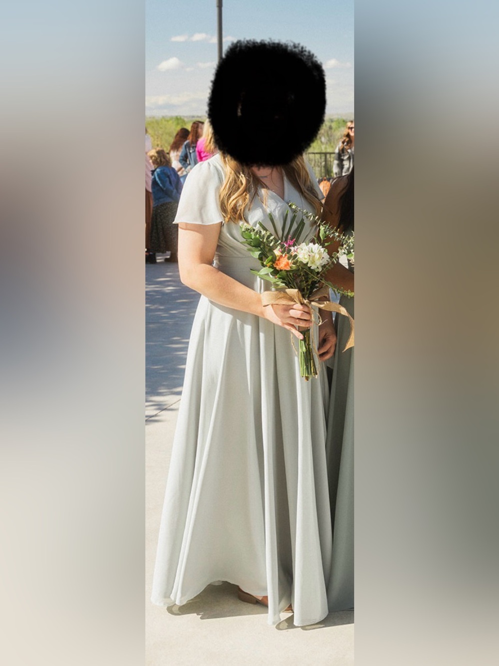 BHLDN Sage Green Maxi Wrap Dress - Picture 3 of 16